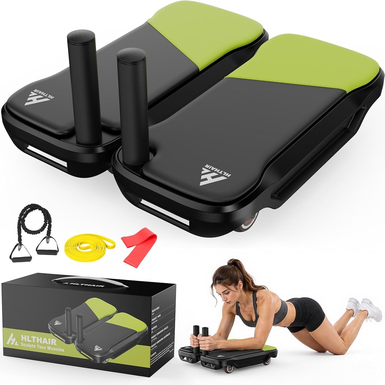 Ab Roller Wheel With Elbow Support - Ab Wheel Core Trainer met afneembaar