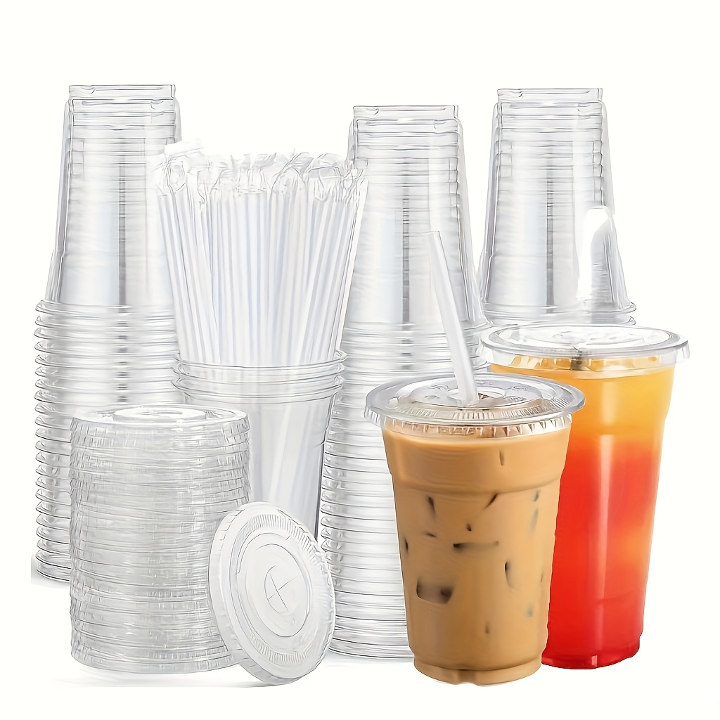 Camping - Transparante plastic beker met een plat