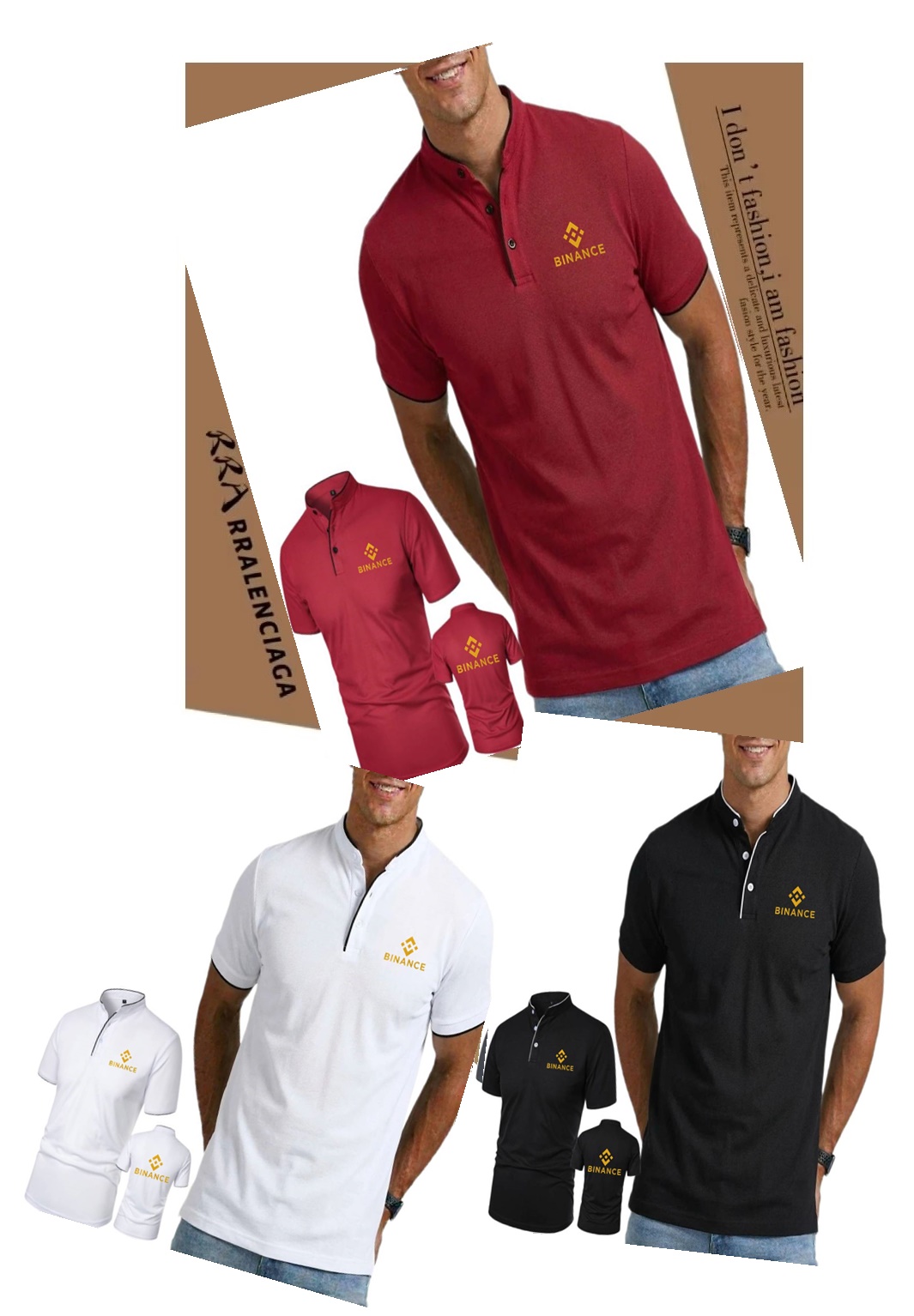 Cycling - Heren Perfection Henley Shirts Binance Crypto