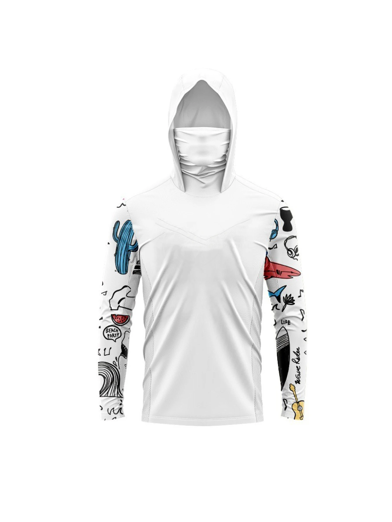 Hiking - Herenvissershirt met capuchon en lange mouwen,