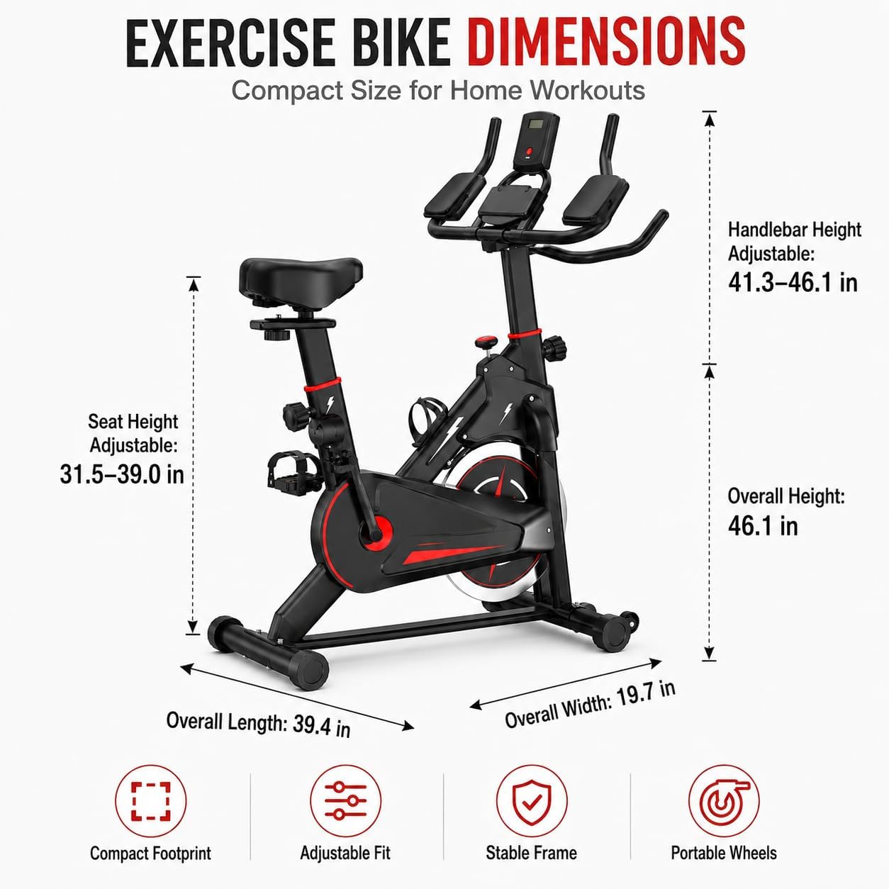 Indoor hometrainer met magneti - Exercise Bike Magnetic Resistance recensie en prijs